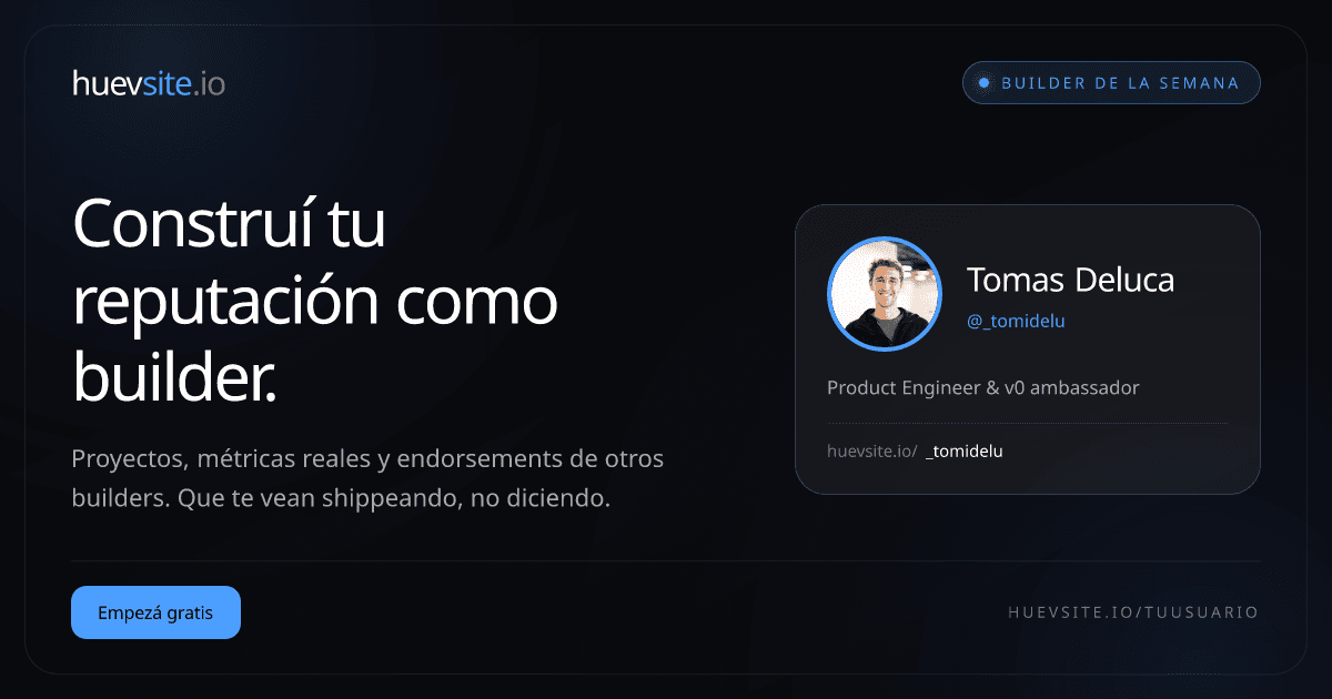 Huevsite.io — preview